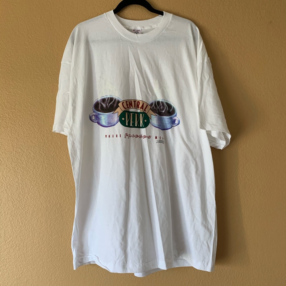 Friends Central Perk Logo Unisex White T-Shirt - Size XXL